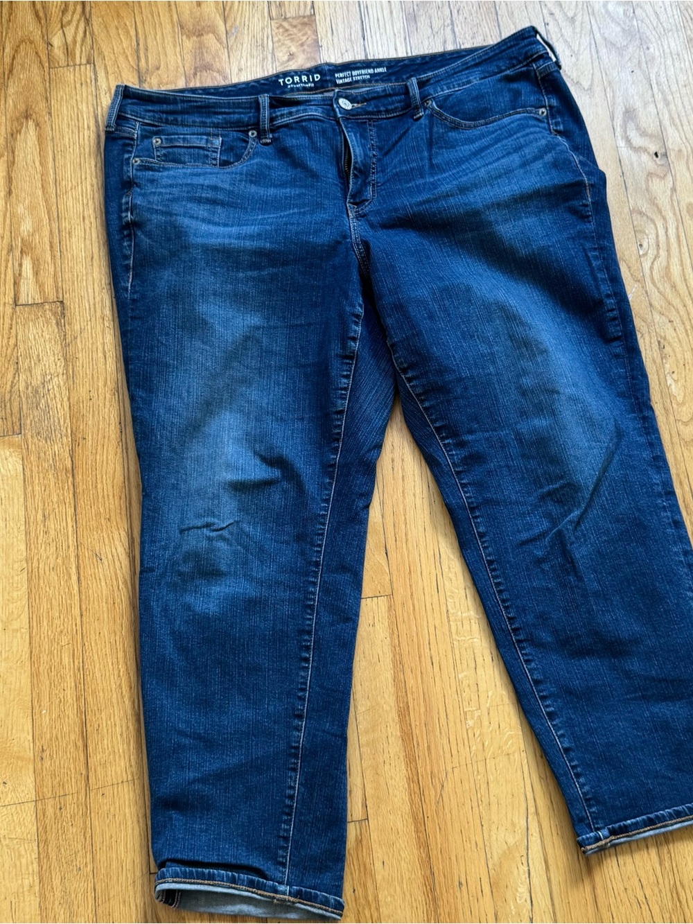 torrid Dark Indigo Ankle Crop Jeans
